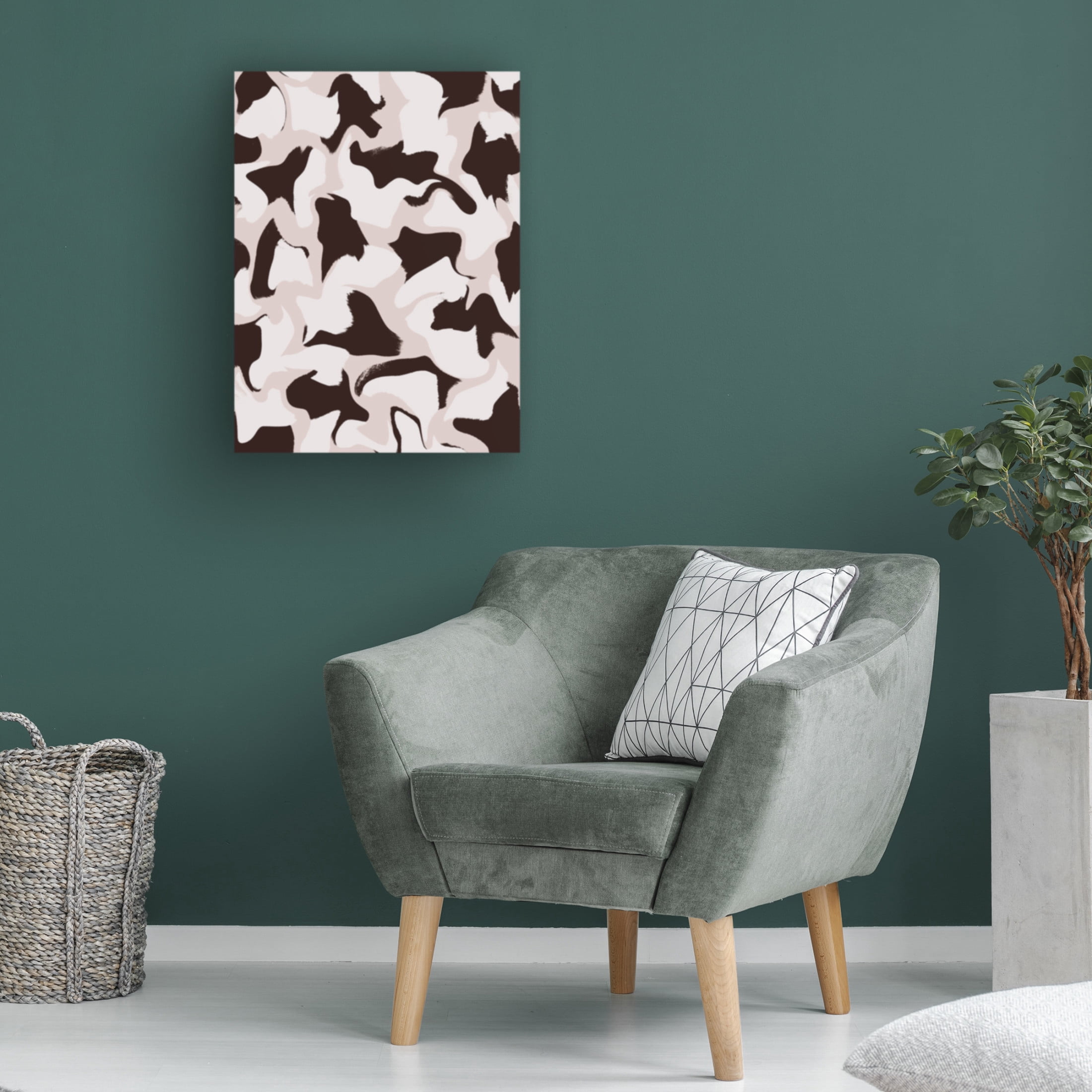 Canvas Wall Art - Treechild 'Brown And Beige Strokes' Wall Art for Living Room, Bedroom, or Office D?cor by Trademark Fine Art - 18 x 24 Inches