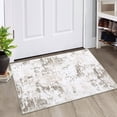 thumbnail image 7 of 2'x3' Area Rug, Abstract Neutral Rug, Stain-Resistant Low-Pile Faux Wool Carpet, Non-Slip Contemporary Throw Rug for Bedroom, Living Room, Office, Kitchen, and High-Traffic Areas, Taupe, 7 of 7