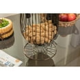 thumbnail image 4 of Vintage Decorative Metal Wire Goblet Shaped Freestanding Wine Bottle and Cork Holder, 4 of 6