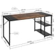 thumbnail image 5 of Escritorio Rectangular con Repisa Inferior (120 x 60 x 74cm) HOMEMAKE FURNITURE Industrial, 5 of 7