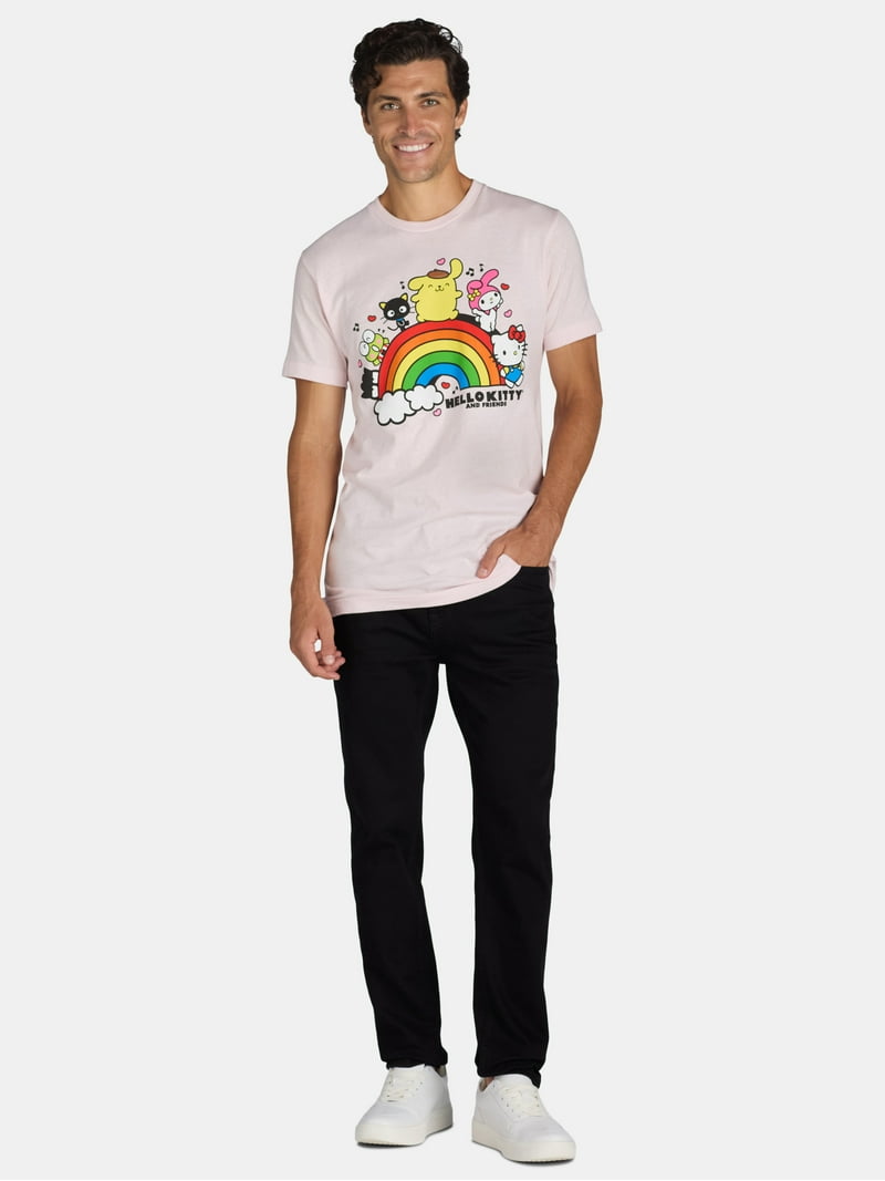 Hello Kitty & Friends Men's & Big Men's Graphic Tee Shirt, Sizes S