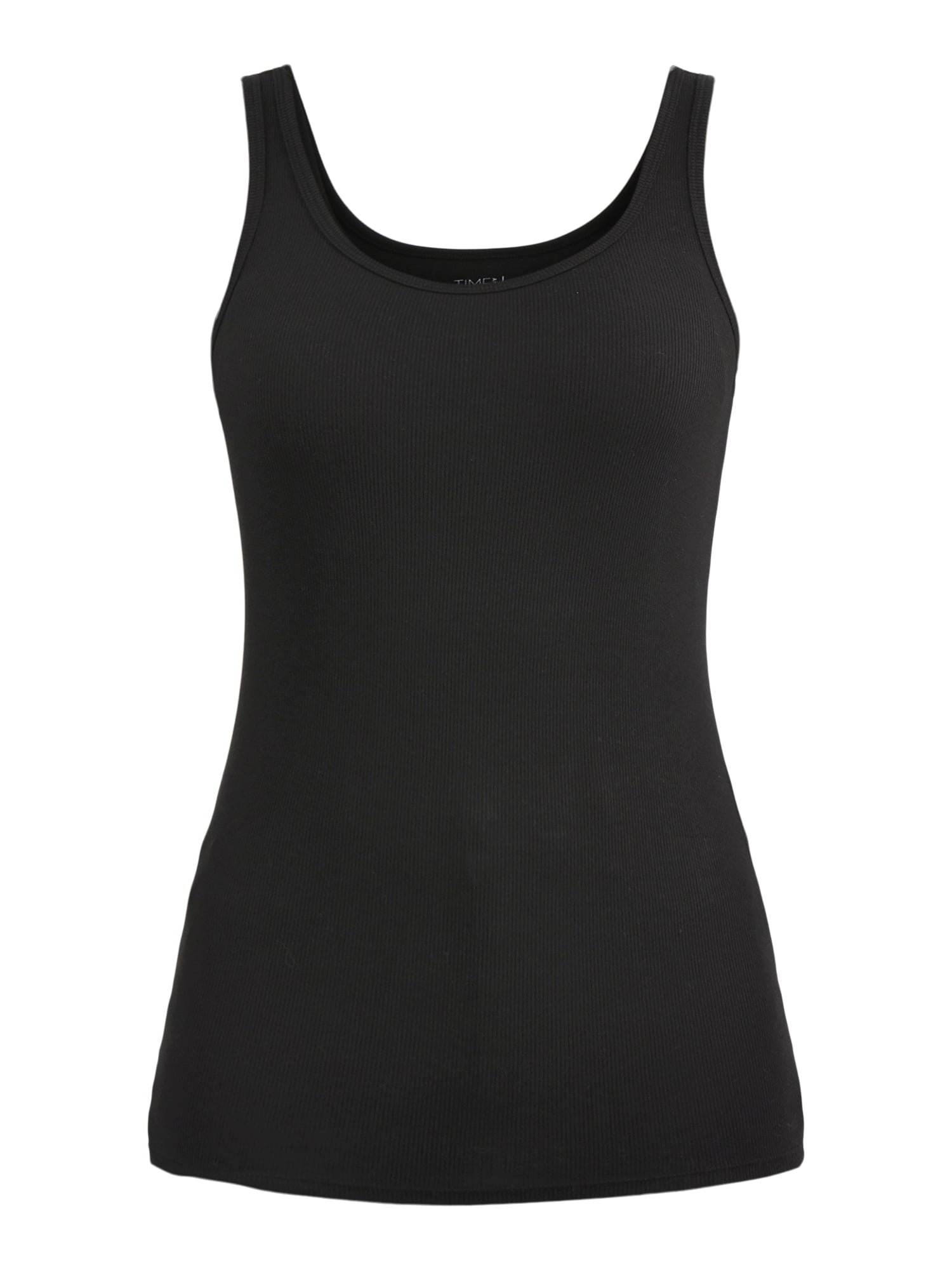 Time and Tru Women's Rib Tank Top, 2-Pack, Sizes XS-XXXL