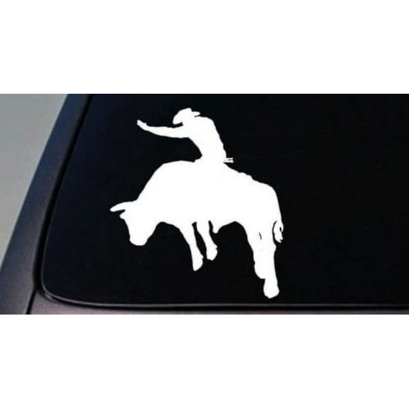 BULL RIDING RODEO BULLRIDER sticker Cowboy car decal window laptop 6" *C216*
