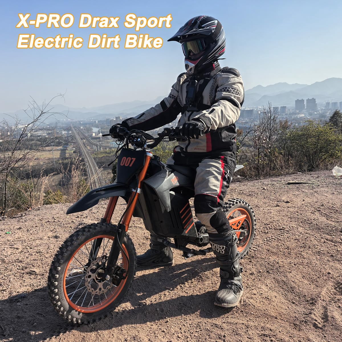 X-Pro Drax Sport Peak 2700W Electric Dirt Bike for Teens & Adults Off‑Road E‑Bike with 14"/12" Wheels!