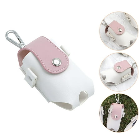ELAYARD Durable Pink PU Golfing Ball Pouch with Waist Design for Daily Outdoor Use
