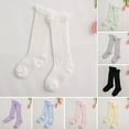 thumbnail image 3 of SPRING PARK Knee High Socks Newborn Infants Toddlers Girls Tube Ruffle Brim Elastic Long Stockings, 3 of 7