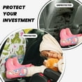thumbnail image 4 of Pofeuu Cartoon Frogs Print 2 Pack PU Leather Kick Mat Back Seat Protector, Universal Car Seat Back Organizer, Waterproof Backseat Protector For Most Car, 4 of 8