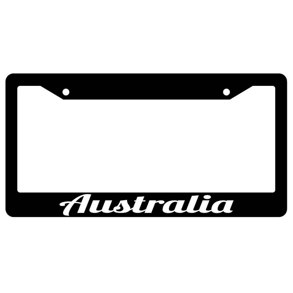 Australia Black Plastic License Plate Frame