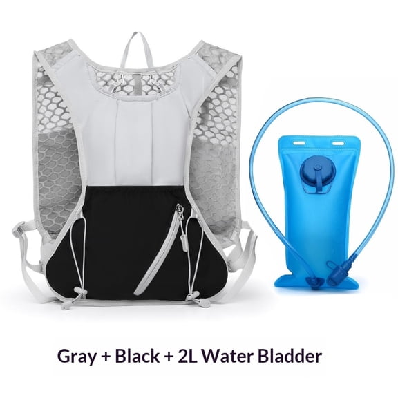 Lightweight Hydration Backpack with 2L Water Bladder for Cycling Hiking Rave - Water Daypack for Men Women