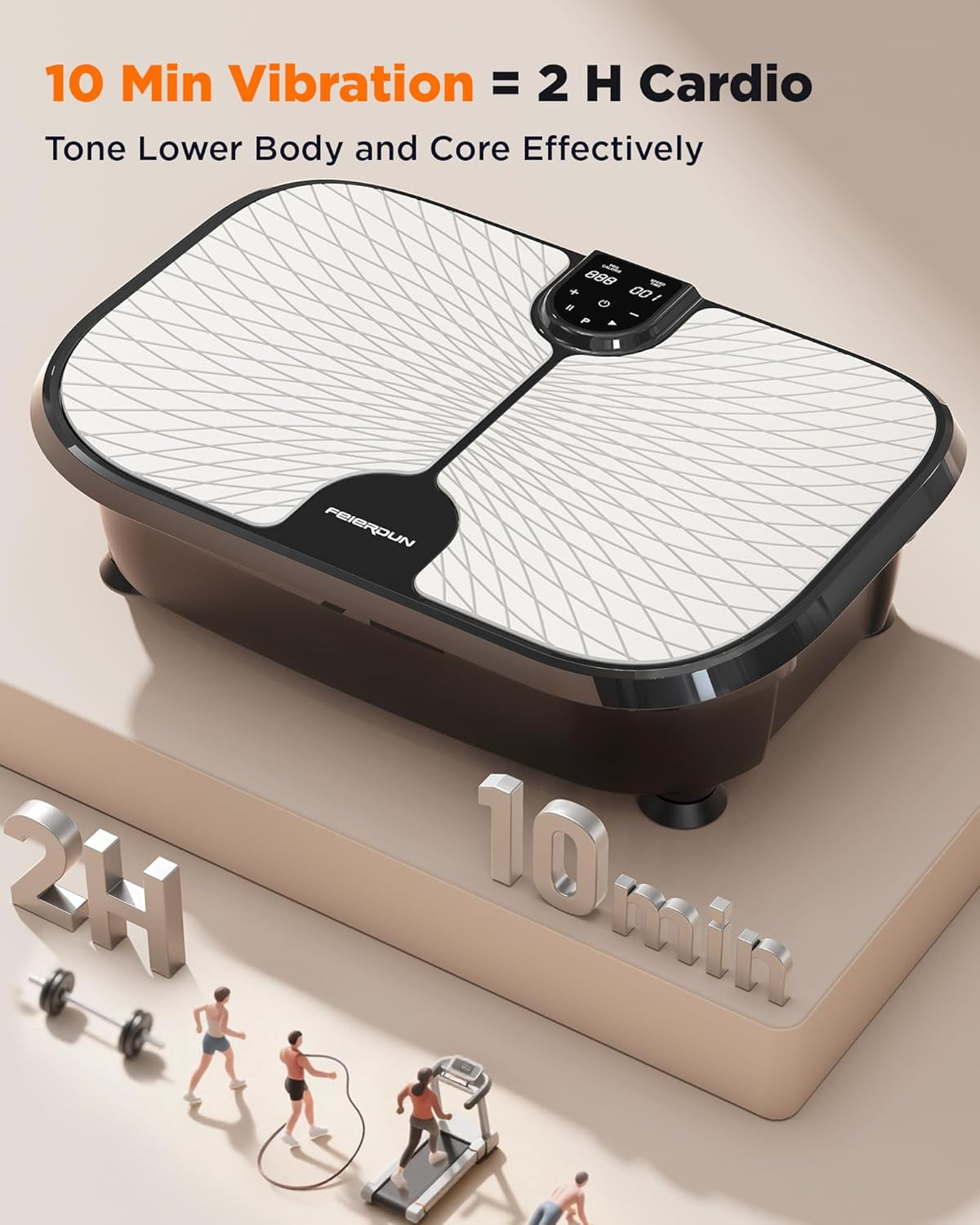 Librala Vibration Plate Exercise Machine, 400 LBS Capacity Vibration Plate for Lymphatic Drainage, Max Space for Whole-Body Workout & Relaxation at Home
