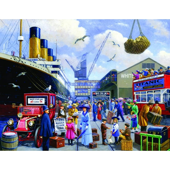 SUNSOUT INC - The Titanic - 1000 pc Large Pieces Jigsaw Puzzle by Artist: Keith Walsh - Finished Size 27" x 35" - MPN# 13830
