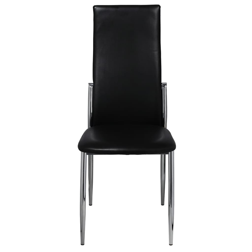 Kepooman 4pcs High Back Dining Chairs for Kitchen, Black Kepooman 4pcs High Back Dining Chairs for Kitchen, Black