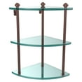 thumbnail image 2 of Three Tier Corner Glass Shelf - Antique Pewter, 2 of 2