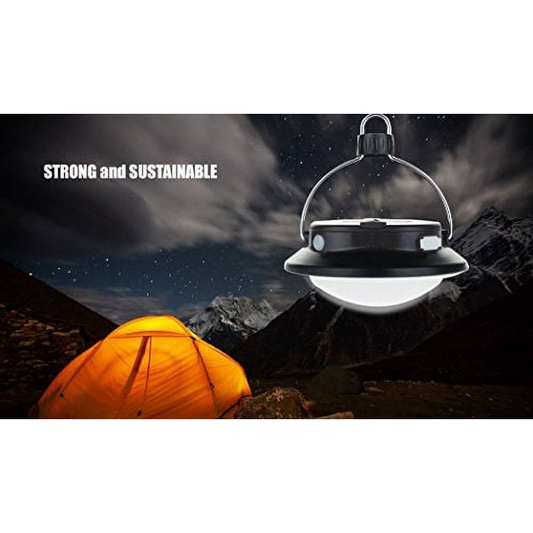 SUBOOS LED Portable Camping Tent Light, Super Bright with 3 Light Modes,  100h Runtime, Waterproof, Battery Powered Outdoor LED Lantern with Foldable  Hook, Carabiner, Great for Hurricane, Emergency, Power Outages (Carabiner  and