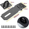 thumbnail image 5 of 4 Inch Stainless Steel Hasp Hasp With Screws Security Cabinet Door, Padlock Clasp Black, 5 of 5