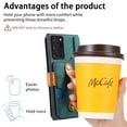thumbnail image 4 of Wallet Case for Samsung Galaxy Note 20, Premium PU Leather RFID Blocking Shockproof Cards Slots Hand Strap Slim Fit Flip Cover Stand Shockproof Full Protective Phone Case for Women Men, Black, 4 of 7