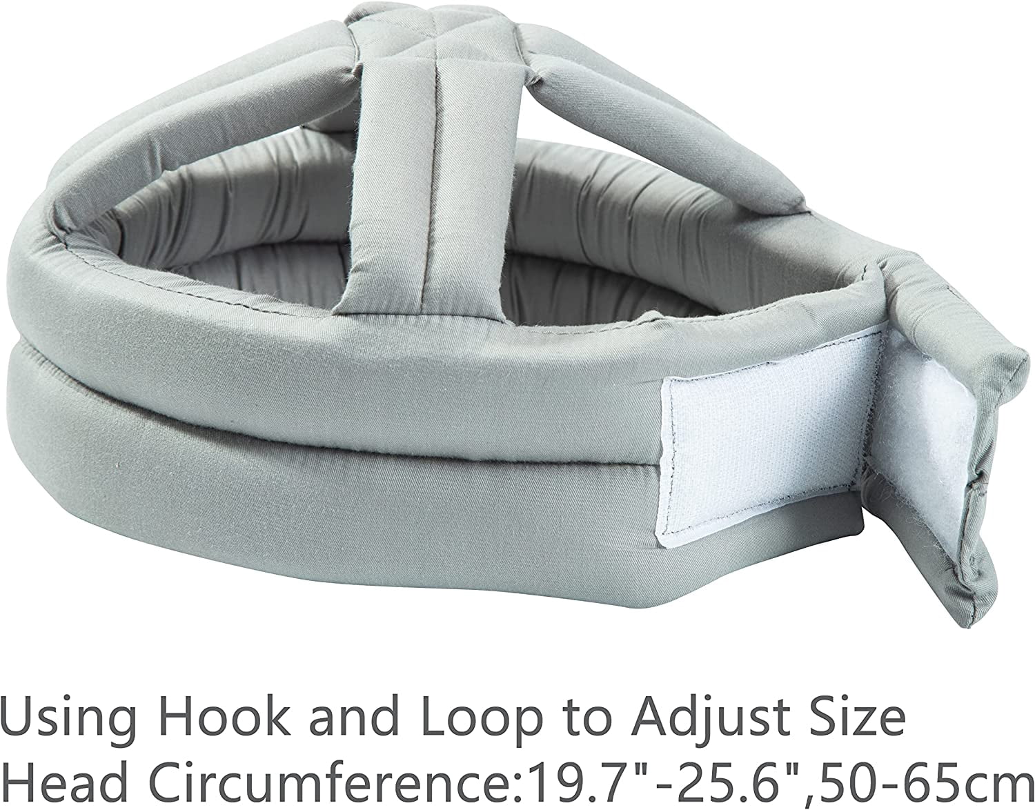 ABCISI Thick Soft Protective Helmet for Elderly, Adult Size,Seniors Head Protector Fall Protection Hat Cap,Elder Safety Products Protect Head Injury in Falls for Home Gardening Walking Dog,Gray Cloth