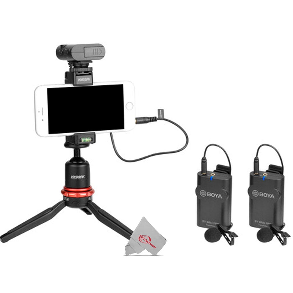 Boya BY-WM4 PRO-K2 Two-Person Digital Camera-Mount Wireless Omni Lavalier Microphone System (2.4 GHz)