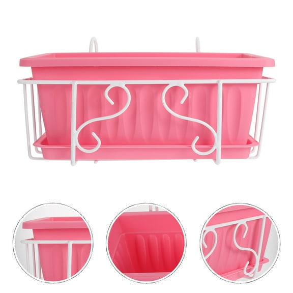 WHAMVOX 1 Set White Plastic Planter Stand for Indoor and Outdoor Plant Display