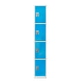 thumbnail image 3 of AdirOffice 72" Steel Large Metal Storage Locker for School & Office w/4 Doors, Blue, 3 of 3