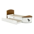 thumbnail image 2 of Furniture of America Badedu Kids 2-Piece Solid Wood Twin Captain Bed and Trundle Set, White and Oak, 2 of 7