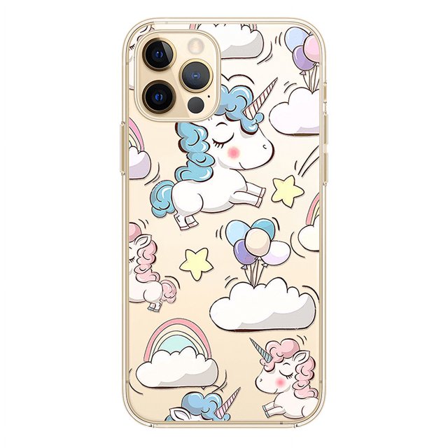 Cute Unicorn Suitable For Apple 13promax Mobile Phone Case Iphone12mini Transparent 14promax Sleeve 11 For Valentines Gift For Boy/Girlfriends Gift