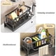 thumbnail image 4 of Kitchen storage and organization, stainless steel sink organizer with self-draining tray, space for sponge holder, towel rack, great accessory for dar, 4 of 5