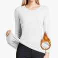 thumbnail image 3 of Women's Thermal Underwear Top Long Sleeve Round Neck Base Layer Shirt for Cold Weather Comfort, 3 of 3