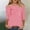 Pink, variant on Plus Size Shirts for Women 3/4 Sleeve Valentine Pullover Spring Graphic Crew Neck Womens Tops Holiday