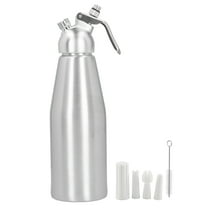 1000ML Aluminum Alloy Cream Whipper - Professional Dessert Dispenser with 3 Decorating Nozzles