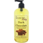 Dark Chocolate Massage Oil by Eclectic Lady, 16 oz, Sweet Almond Oil and Jojoba Oil