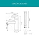 thumbnail image 3 of Grifo Llave Mezcladora Monocomando para Lavabo de Baño Línea Bastei – Acero Inoxidable con Acabado Cromado, 3 of 9