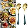 thumbnail image 1 of Ynlkorvg Tableware Round Spoon 304 Stainless Spoon Fork Household Cute Small Soup Spoon Thick Round Bottom Eating Spoon, 1 of 9
