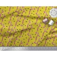 thumbnail image 3 of Soimoi Polyester Crepe Fabric Leaves,Floral & Honey Bee Insects Decor Fabric Printed Yard 42 Inch Wide, 3 of 3