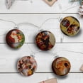 thumbnail image 2 of Northlight Norman Rockwell Prints Glass Christmas Disc Lights - 5.75' Clear Wire - 5ct, 2 of 3
