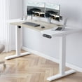 thumbnail image 2 of Dual Motor Height Adjustable Standing Desk 63 x 30''  Height Adjustable Computer Desk Sit Stand Desk Home Office Desks with Splice Board White Frame + White Top, 2 of 8