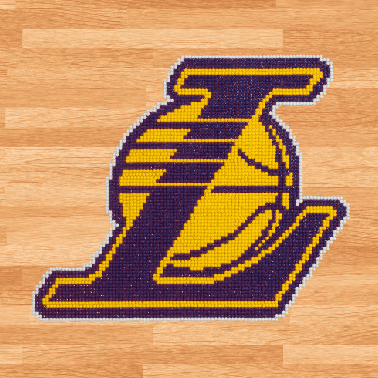 Diamond Dotz NBA Los Angeles Lakers Basketball Diamond Painting Kits for Adults - Diamond Art Kits a Relaxing Creative Craft Kit with Dotz Gems 12.6"x12.6"