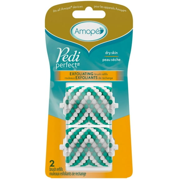 Amope Pedi Perfect Electronic Foot File Exfoliating Brush Refills, For The Perfect Pedicure 2 ea (Pack of 2)