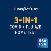 Flowflex Plus COVID-19 & Flu A/B 3-in-1 Rapid Antigen Self Test, 5 Count