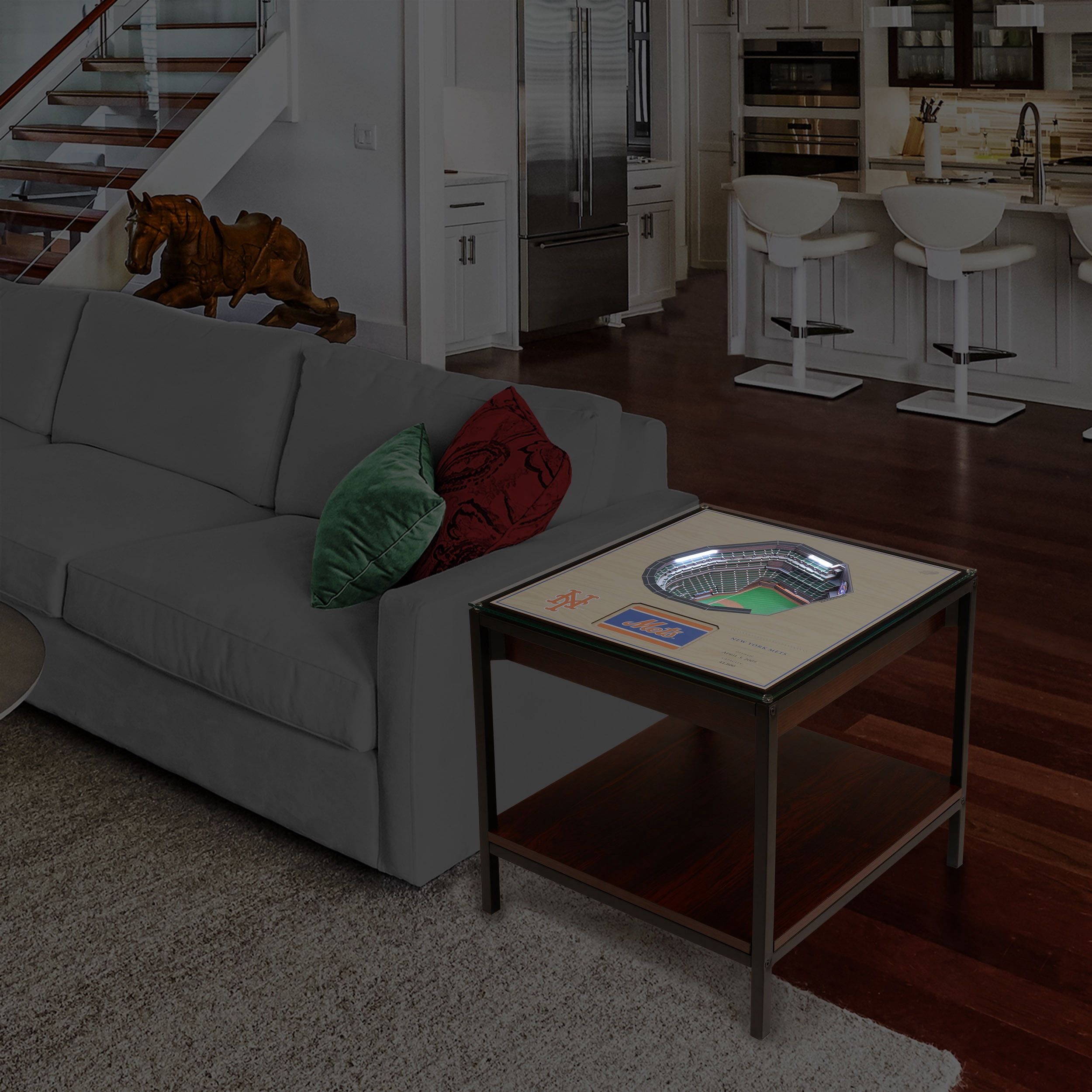 New York Mets 25-Layer StadiumViews Lighted End Table