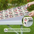 thumbnail image 6 of White Boston Terrier and Flower Square Fitted Tablecloth with Elastic Edge,Square Table Cover,Washable Elastic Table Cover for Home Kitchen Party Decor 34"x34", 6 of 6