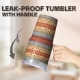 thumbnail image 5 of Bohemian Design 20oz Tumbler with Lids & Straws, Double Wall Vacuum Insulated Stainless Steel Travel Mug, Leakproof Thermal Cup, 5 of 5