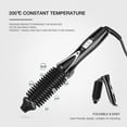 thumbnail image 5 of NFTIGB Ceramic Tourmaline Foldable Anion Hair Brush Curler Curling Iron Styling Tool For All Hair Types With Auto Sleep European EU Plug Black 10 inches / 25.4 cm, 5 of 5