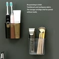 thumbnail image 3 of Dalazy Storage Case Brush Mount Transparent Self-adhesive Smooth Surface Wall Stand Tableware Exquisite Wall-mounted Convenience Transparent Transparent, 3 of 6