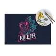 thumbnail image 4 of XMXY Woven Placemats Set of 4 PCS, E-Sports Neon Logo Table Mats Washable Heat Resistant Placemats, 4 of 6