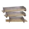 thumbnail image 1 of Benzara - Shelf set - rectangular - metal, wood - natural brown, 1 of 1