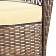 thumbnail image 5 of Stylish Rattan Rocking Chair with Tall Backrest and Wide Armrests in Dark Brown, Perfect for Your Garden or Backyard, 5 of 7