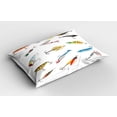 thumbnail image 2 of Ambesonne Fish Pillow Sham 2 Pack, Hunting Hobby Leisure, 36"x20", Multicolor, 2 of 3