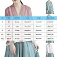 thumbnail image 2 of Mittory Women's Long Sleeve V-Neck Cotton Linen Chinese Frog Button Tops Elegant Loose Vacation Blouse, 2 of 4