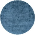thumbnail image 2 of Infinity Collection Solid Shag Round Rug by Rugs.com ‚Äì Blue 6' 8"' Round High-Pile Plush Shag Rug Perfect for Dining Rooms, Living Rooms, Bedrooms and More, 2 of 4